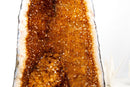 Deep Orange Citrine Cathedral Geode with Flower - Large Statement Piece of Super Extra Grade, Ethically Sourced (46 lb, 19.5 in) - E2D Crystals & Minerals