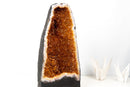 Deep Orange Citrine Cathedral Geode with Flower - Large Statement Piece of Super Extra Grade, Ethically Sourced (46 lb, 19.5 in) - E2D Crystals & Minerals