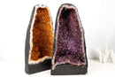 Matching Pair Amethyst and Citrine Geode Cathedrals - AA - Grade Purple & Orange Druzy (90 lb) - E2D Crystals & Minerals