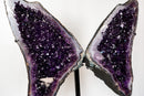 Superb Amethyst Butterfly Wings (3 Ft / 104lb) – Deep Purple Druzy with Calcite, Statement Pair - E2D Crystals & Minerals