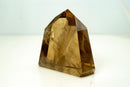 Genuine Unheated Natural Citrine Obelisk with Rare Feather Rainbow Inclusion – Smoky Champagne to Honey Gold Color (6 in, 3.3 lb) - E2D Crystals & Minerals