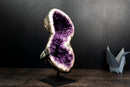 Amethyst Geode in Natural Infinity (8) Formation with Sparkly Purple Druzy and Flower Rosettes - E2D Crystals & Minerals