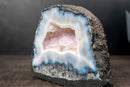 Blue & White Agate Geode with Cloud - Like Banding and Moss Inclusions (3.8 Kg / 8.4 lb) - E2D Crystals & Minerals