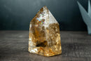 Genuine Brazilian Honey - Gold Citrine Quartz Point - Natural Generator with Multiple Rainbows (1.8 kg / 4.0 lb) - E2D Crystals & Minerals