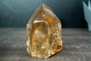 Genuine Brazilian Honey - Gold Citrine Quartz Point - Natural Generator with Multiple Rainbows (1.8 kg / 4.0 lb) - E2D Crystals & Minerals