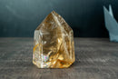 Genuine Brazilian Honey - Gold Citrine Quartz Point - Natural Generator with Multiple Rainbows (1.8 kg / 4.0 lb) - E2D Crystals & Minerals