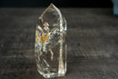 AAA Water - Clear Lemurian Quartz Obelisk Point with Orange Hematite - E2D Crystals & Minerals