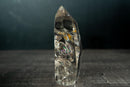 AAA Water - Clear Lemurian Quartz Obelisk Point with Orange Hematite - E2D Crystals & Minerals