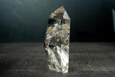 AAA Water - Clear Lemurian Quartz Obelisk Point with Orange Hematite - E2D Crystals & Minerals