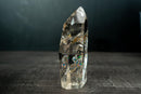 AAA Water - Clear Lemurian Quartz Obelisk Point with Orange Hematite - E2D Crystals & Minerals
