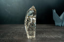 AAA Water - Clear Lemurian Quartz Obelisk Point with Orange Hematite - E2D Crystals & Minerals