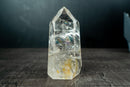 Lemurian Quartz Obelisk Point with Orange Hematite - Diamantina, Brazil (6 in Tall) - E2D Crystals & Minerals