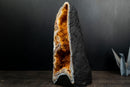 Citrine Geode Cathedral with Stalactite Flowers Covered in Galaxy Druzy - E2D Crystals & Minerals