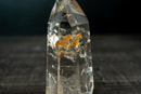 AAA Water - Clear Lemurian Quartz Obelisk with Orange Hematite Inclusions - Diamantina, Brazil (616 g / 5.5 in) - E2D Crystals & Minerals