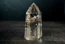 AAA Water - Clear Lemurian Quartz Obelisk with Orange Hematite Inclusions - Diamantina, Brazil (616 g / 5.5 in) - E2D Crystals & Minerals