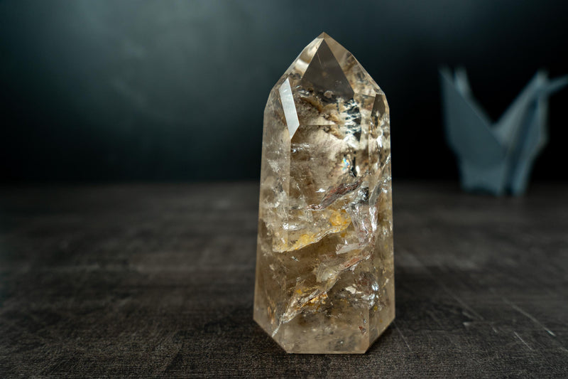 Quartz with Inclusions (Lodolite, Amphibole and Other)