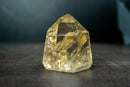 Water - Clear Honey - Gold Citrine Quartz Generator Point with Multiple Rainbows - Genuine Unheated from Brazil, 345g - E2D Crystals & Minerals