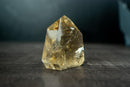 Water - Clear Honey - Gold Citrine Quartz Generator Point with Multiple Rainbows - Genuine Unheated from Brazil, 345g - E2D Crystals & Minerals