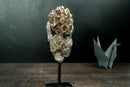 Collector Amethyst Flower Rosette with Rare Goethite Needles - White - Green Druzy (4.2 lb) - E2D Crystals & Minerals