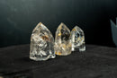Set of 3 Water - Clear Lemurian Quartz Generators with Rare Hematite Inclusions - Natural, AAA - Grade Wholesale Lot (1.8 lb) - E2D Crystals & Minerals