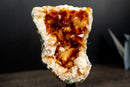 Small Citrine Cluster with Deep Madeira Orange Druzy Quartz - E2D Crystals & Minerals