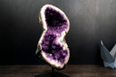 Amethyst Geode in Natural Infinity (8) Formation with Sparkly Purple Druzy and Flower Rosettes - E2D Crystals & Minerals