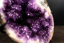Amethyst Geode in Natural Infinity (8) Formation with Sparkly Purple Druzy and Flower Rosettes - E2D Crystals & Minerals