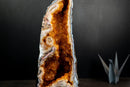 Citrine Geode Cathedral with Stalactite Flowers Covered in Galaxy Druzy - E2D Crystals & Minerals