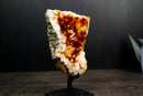 Small Citrine Cluster with Deep Madeira Orange Druzy Quartz - E2D Crystals & Minerals