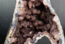 Collector - Grade Amethyst Geode with Galaxy Druzy over Calcite - E2D Crystals & Minerals