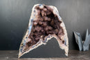 Collector - Grade Amethyst Geode with Galaxy Druzy over Calcite - E2D Crystals & Minerals