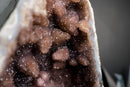 Amethyst Geode with Galaxy Druzy over Calcite – Intact Specimen (41 Lb) - E2D Crystals & Minerals