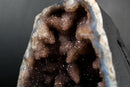 Amethyst Geode with Galaxy Druzy over Calcite – Intact Specimen (41 Lb) - E2D Crystals & Minerals