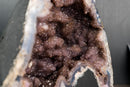 Pair of Collector - Grade Amethyst Geodes with Galaxy Druzy over Calcite - E2D Crystals & Minerals