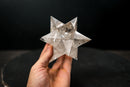 Hand - Carved Water - Clear Lemurian Quartz Merkaba Star (12 - Sided) - E2D Crystals & Minerals