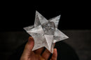 Water - Clear Lemurian Quartz Merkaba Star (12 - Sided) – Hand - Carved - E2D Crystals & Minerals