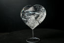 Lemurian Quartz Faceted Heart – Hand - Carved with Sacred Geometry - E2D Crystals & Minerals