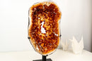 Citrine Geode Portal - AAA Madeira Orange Druzy with Rare Crown Formation - E2D Crystals & Minerals
