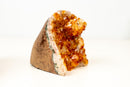 Orange Citrine Crystal Cluster with Stalactite Flower and Calcite - E2D Crystals & Minerals