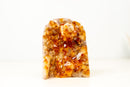 Orange Citrine Crystal Cluster with Stalactite Flower and Calcite - E2D Crystals & Minerals