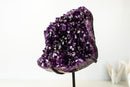 AAA - Grade Royal Purple Amethyst Geode Cluster with Rare Stalactite Flower - E2D Crystals & Minerals