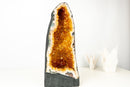 Tall Orange Citrine Crystal Geode Cathedral with Sparkly Points - E2D Crystals & Minerals