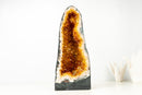 Tall Orange Citrine Crystal Geode Cathedral with Sparkly Points - E2D Crystals & Minerals