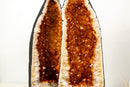 Pair of AAA - Grade Golden - Orange Citrine Geode Cathedrals - E2D Crystals & Minerals