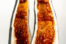 Pair of Brazilian Madeira Citrine Geode Cathedrals – Tall, Fiery Druzy Statement Pieces - E2D Crystals & Minerals