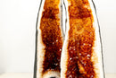 Pair of Brazilian Madeira Citrine Geode Cathedrals – Tall, Fiery Druzy Statement Pieces - E2D Crystals & Minerals