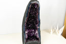 AAA Amethyst Geode Cathedral with Gemmy Royal Purple and Rare Blue Agate Matrix - E2D Crystals & Minerals