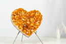 Special - Grade Citrine Crystal Heart – Deep Orange, Large Druzy Points - E2D Crystals & Minerals