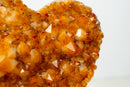 Large High - Grade Citrine Crystal Heart – Golden Orange Druzy Points - E2D Crystals & Minerals