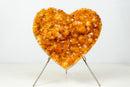 Large High - Grade Citrine Crystal Heart – Golden Orange Druzy Points - E2D Crystals & Minerals